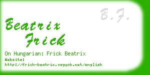 beatrix frick business card